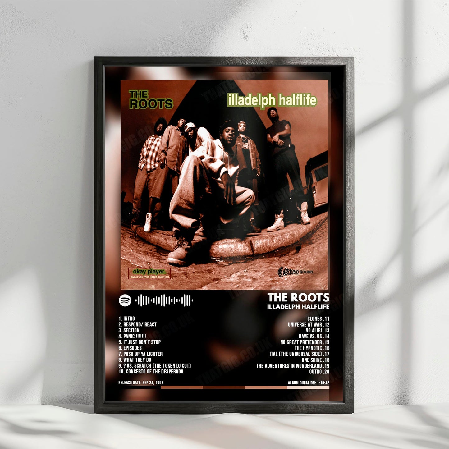 The Roots "Illadelph Halflife" Album Cover Poster - with Complete Tracklist