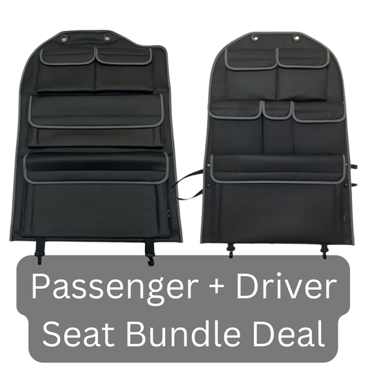 For VW Crafter New Shape Seat Organiser Bundle – Black Durable Storage Solution | Van-X