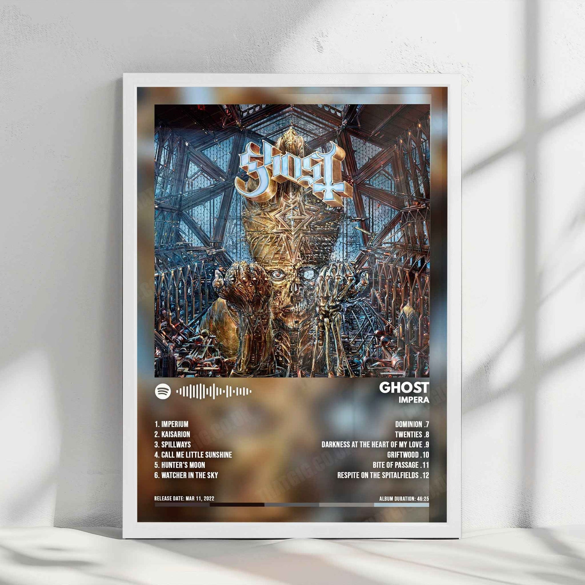 Ghost "Impera  " Album Cover Poster - with Complete Tracklist