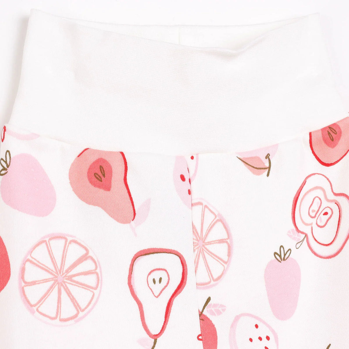 HelloBaby Fruit Print 2 Pack Footed Interlock Baby Bottoms (Newborn to 9 Months)