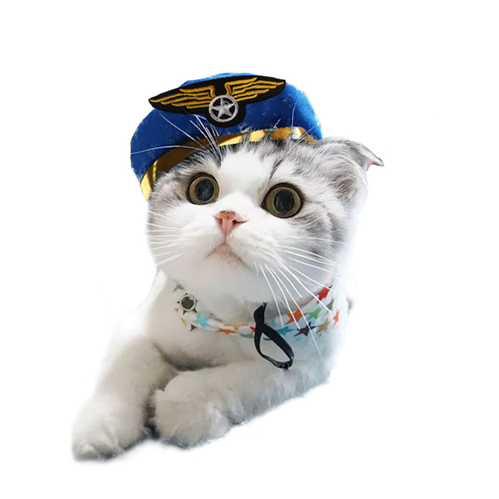 Pet Headgear Cute Dog Teddy Dress Up SUNFLOWER Cat Headdress Wig Cat Headgear Hat