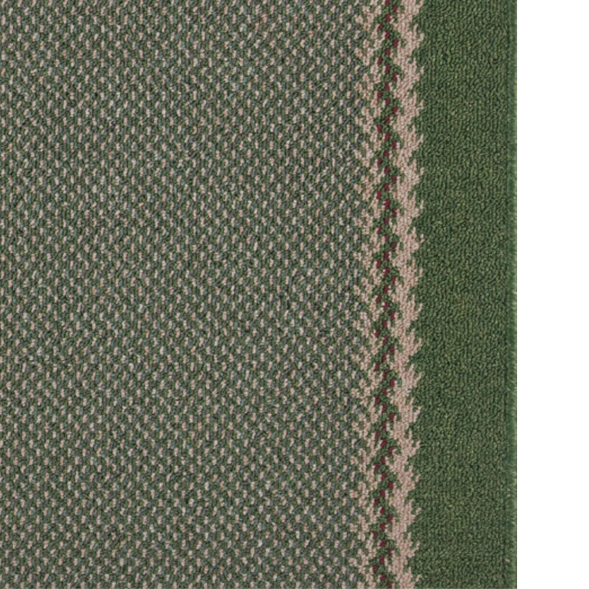Washable Designer Bordered Green Rug | 116Gr