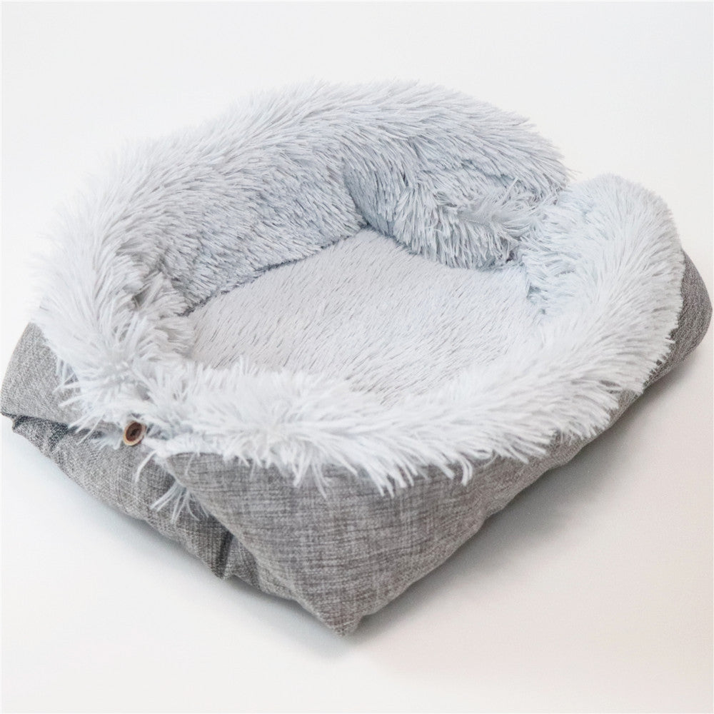 2 in 1 Pet Mattress Nest Convertible Pad Plush Mattress