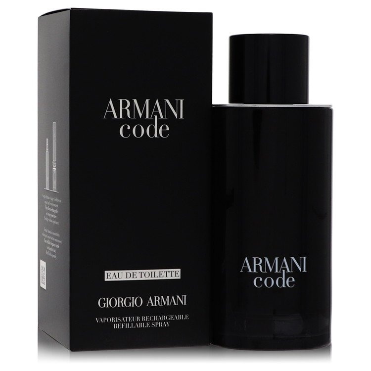 Armani Code Refillable Eau de Toilette Spray for Men by Giorgio Armani 3.4 oz/100 ml