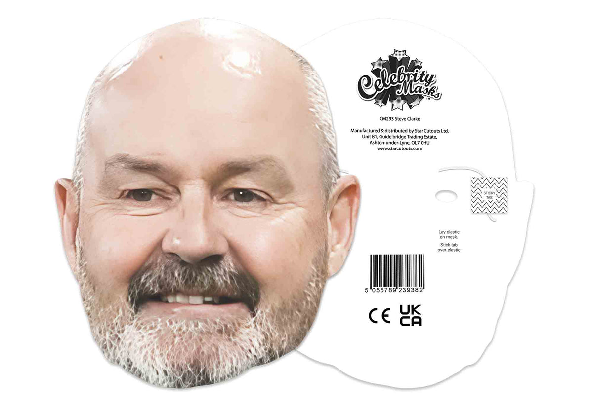 CM293 Steve Clarke Single Cardboard Face Mask Scotland Football Theme