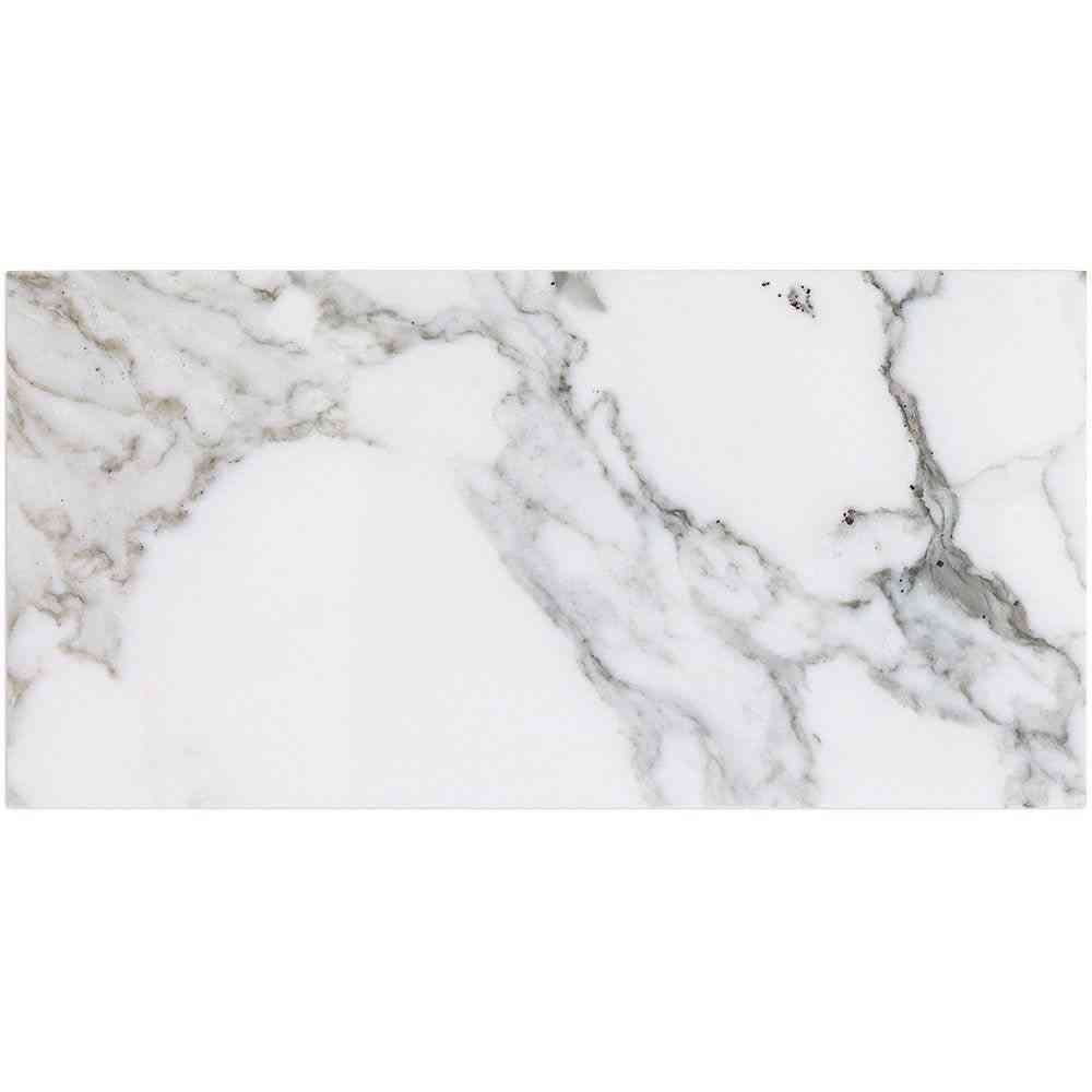 Calacatta Polished Italian Marble Tiles 150x305x10mm