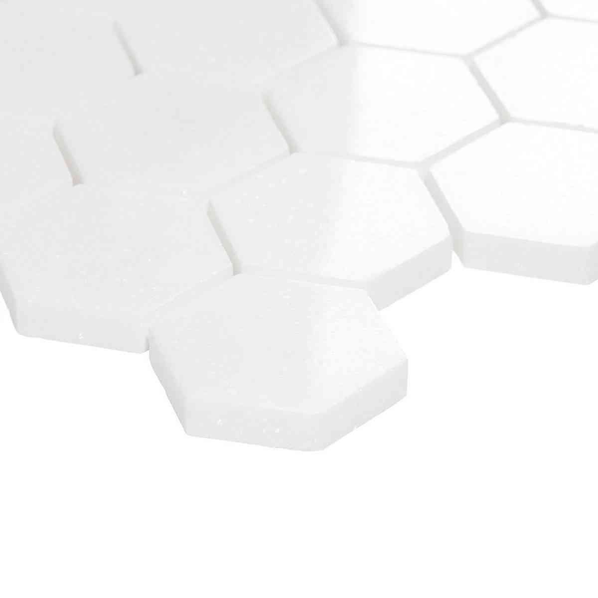 Bianco Thassos Honed Hexagon Marble Mosaic Tiles