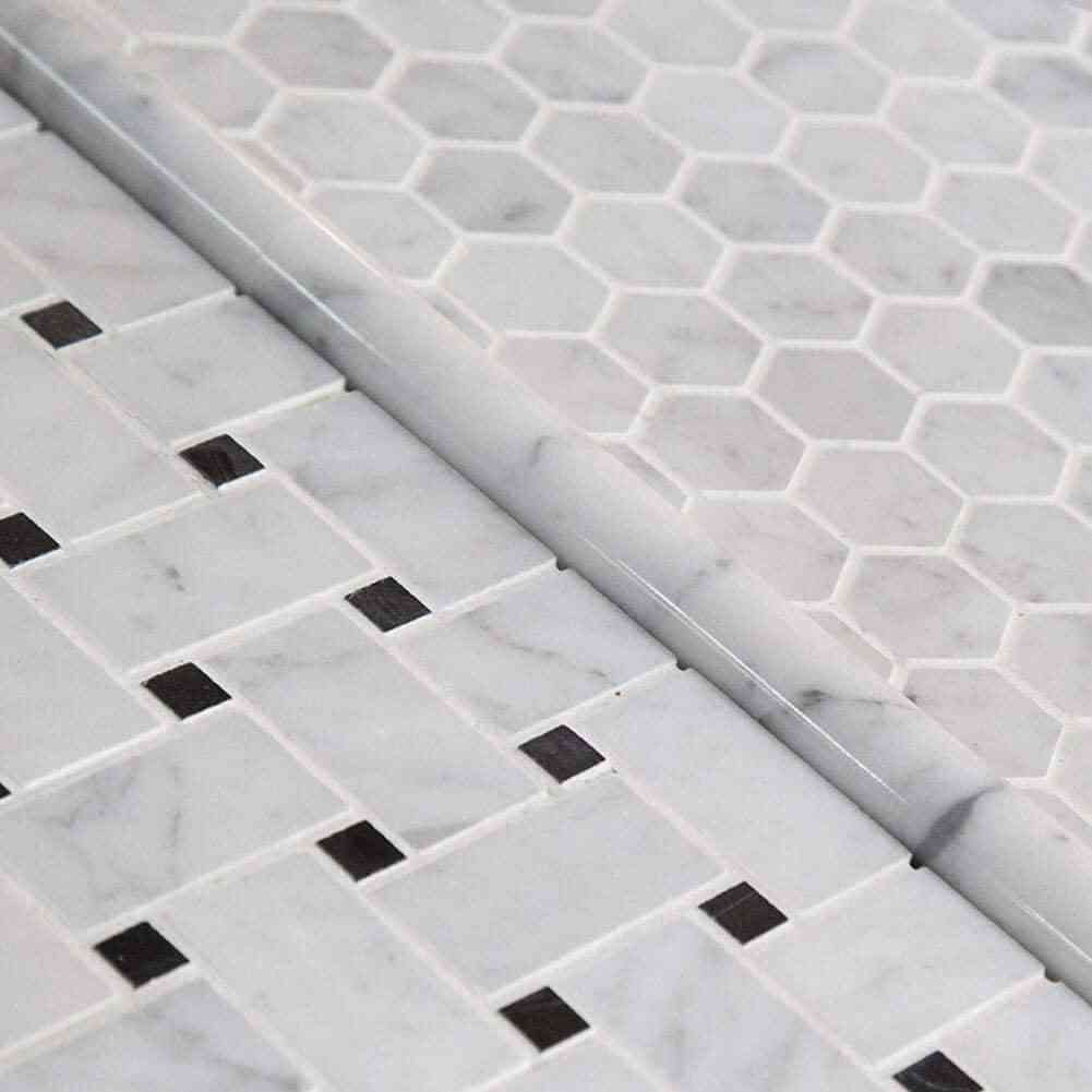 Carrara Pencil Liner Marble Mouldings 13x16x305mm