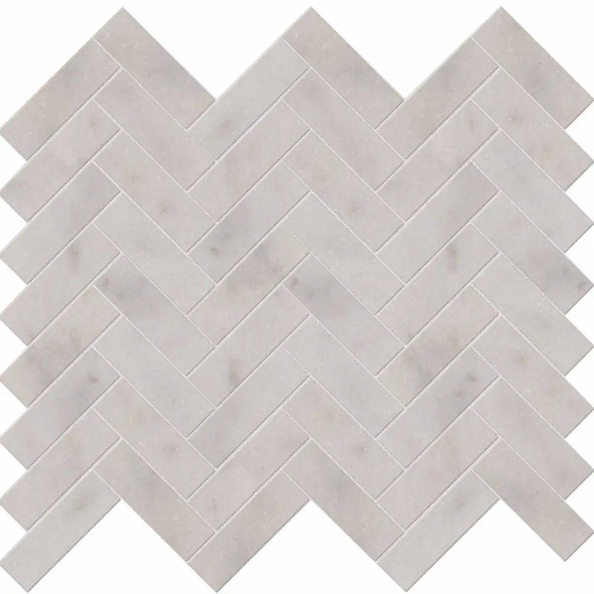 Carrara Marble Honed Herringbone Mosaic Tiles 25x75mm