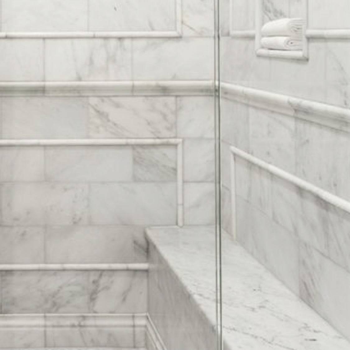 Carrara Ogee Rail Molding - Honed Marble Trim