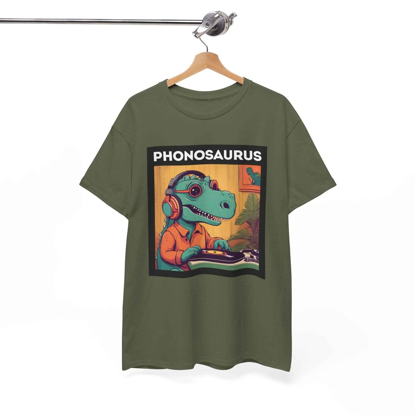 'Phonosaurus' Men's Vinyl T-Shirt