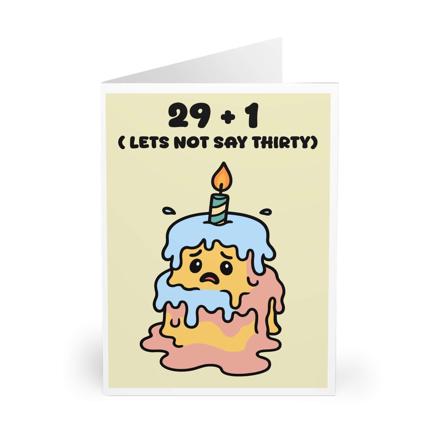 29 + 1 Birthday Card – Funny Customisable Crying Cake Design
