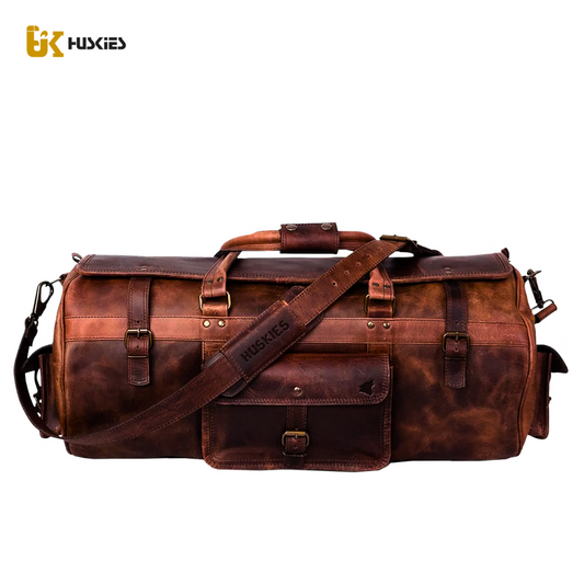 Dukes Buffalo Leather Travel Duffle Bag