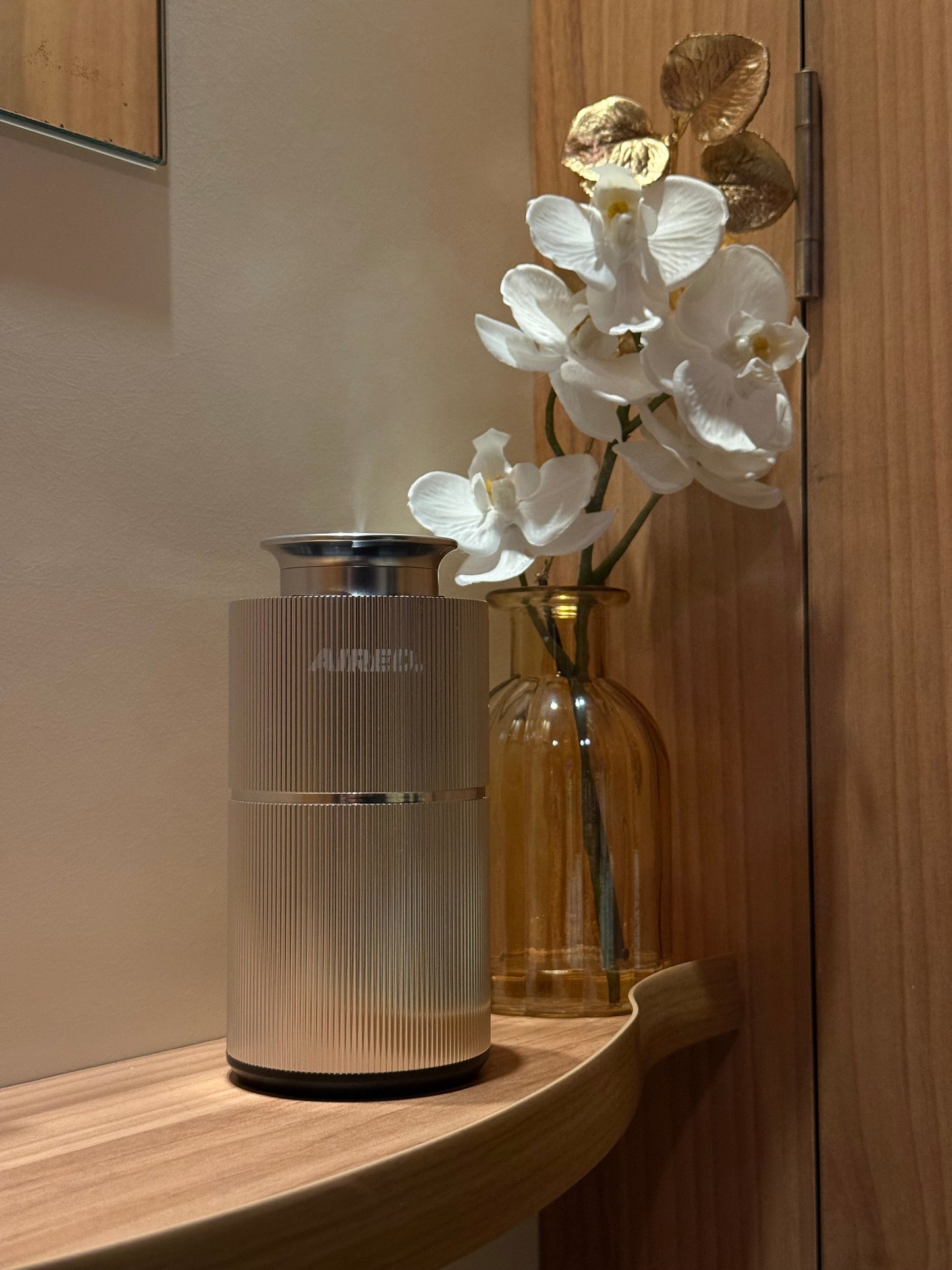 Aura - In-Car / Home Mini Luxury Electronic Rechargeable Essential Oils Diffuser By AIRED. (SILVER)
