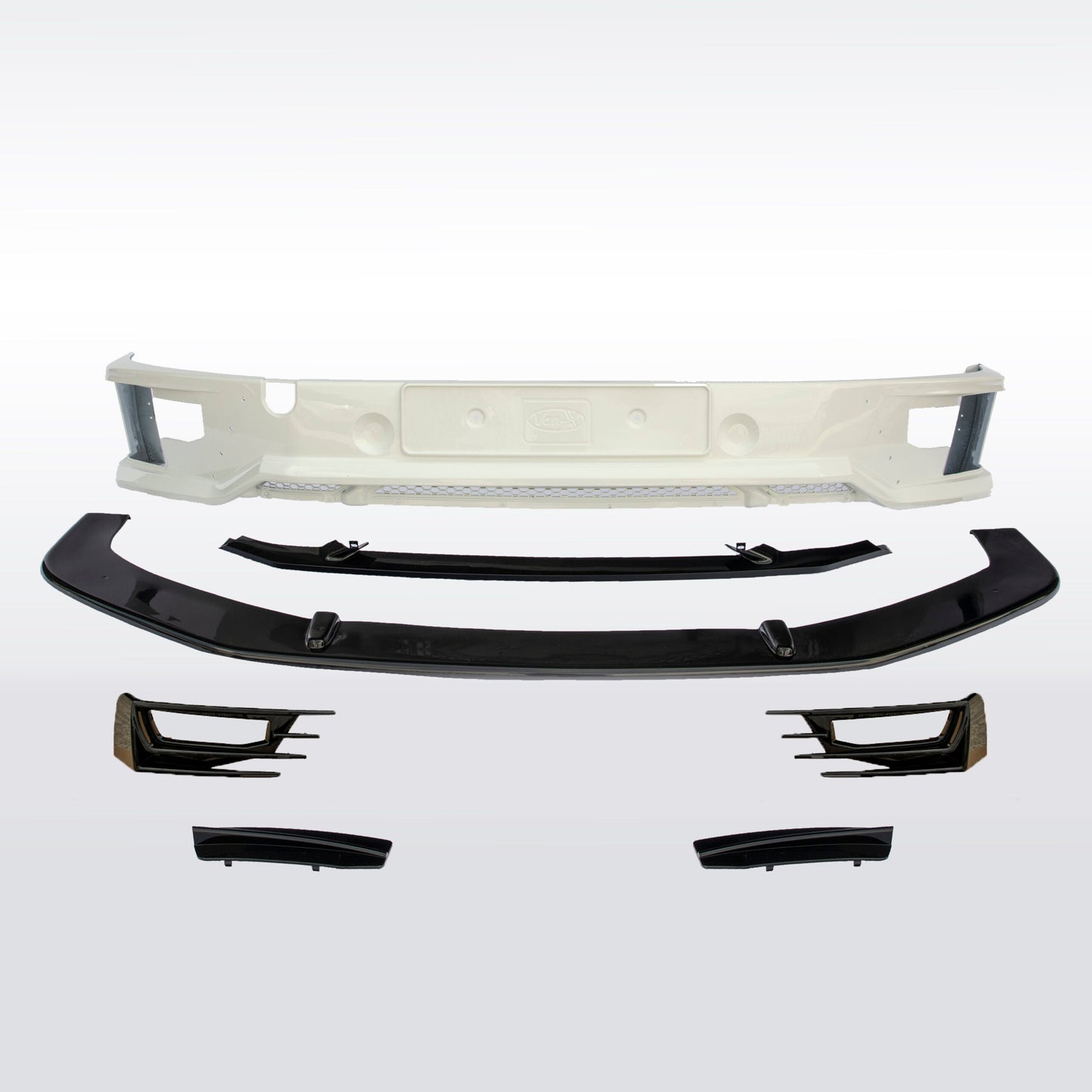 For VW T5.1 Transporter Front Sportline Spoiler + Splitter T5-X Styling (B-Grade) Painted and ready to fit in 3 colour options