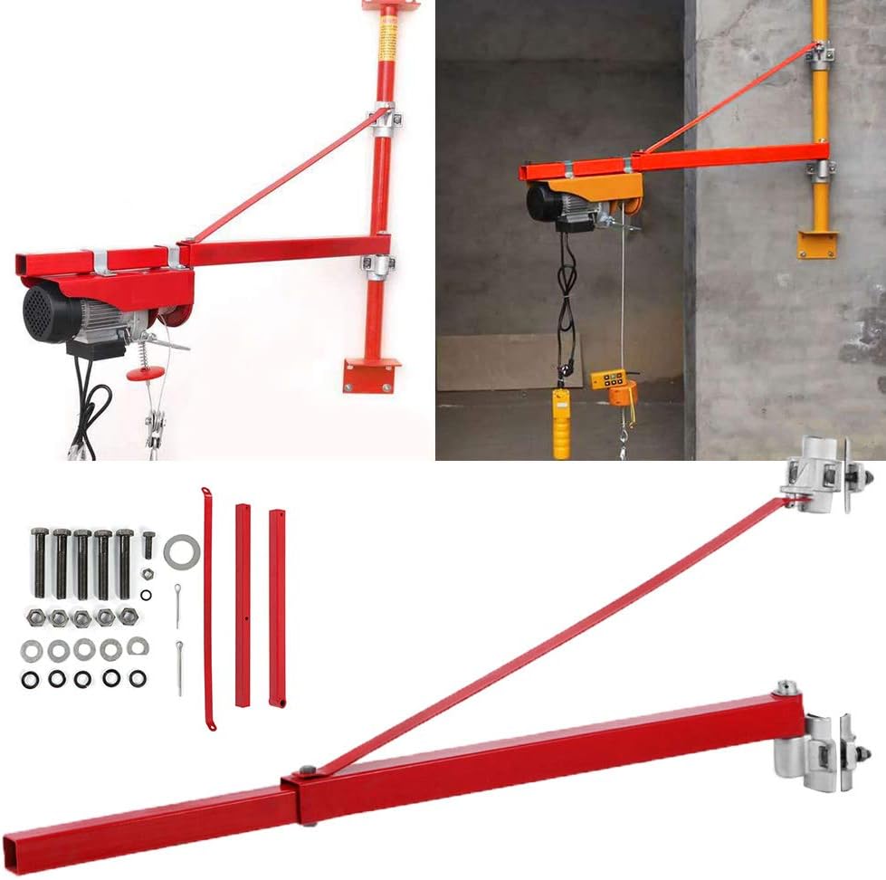 Swivel Wall Mount Lifting Arm – 600kg Max Load for Workshop or Garage Use