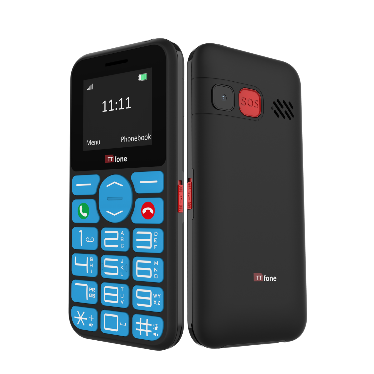 TTfone TT190 Big Button Basic Senior Unlocked Emergency Mobile Phone - Simple Cheapest Phone with Dock Charger and Giffgaff Sim Card