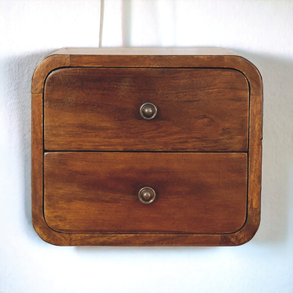 Artisan Furniture Solid Wood Floating Mini Chestnut Bedside