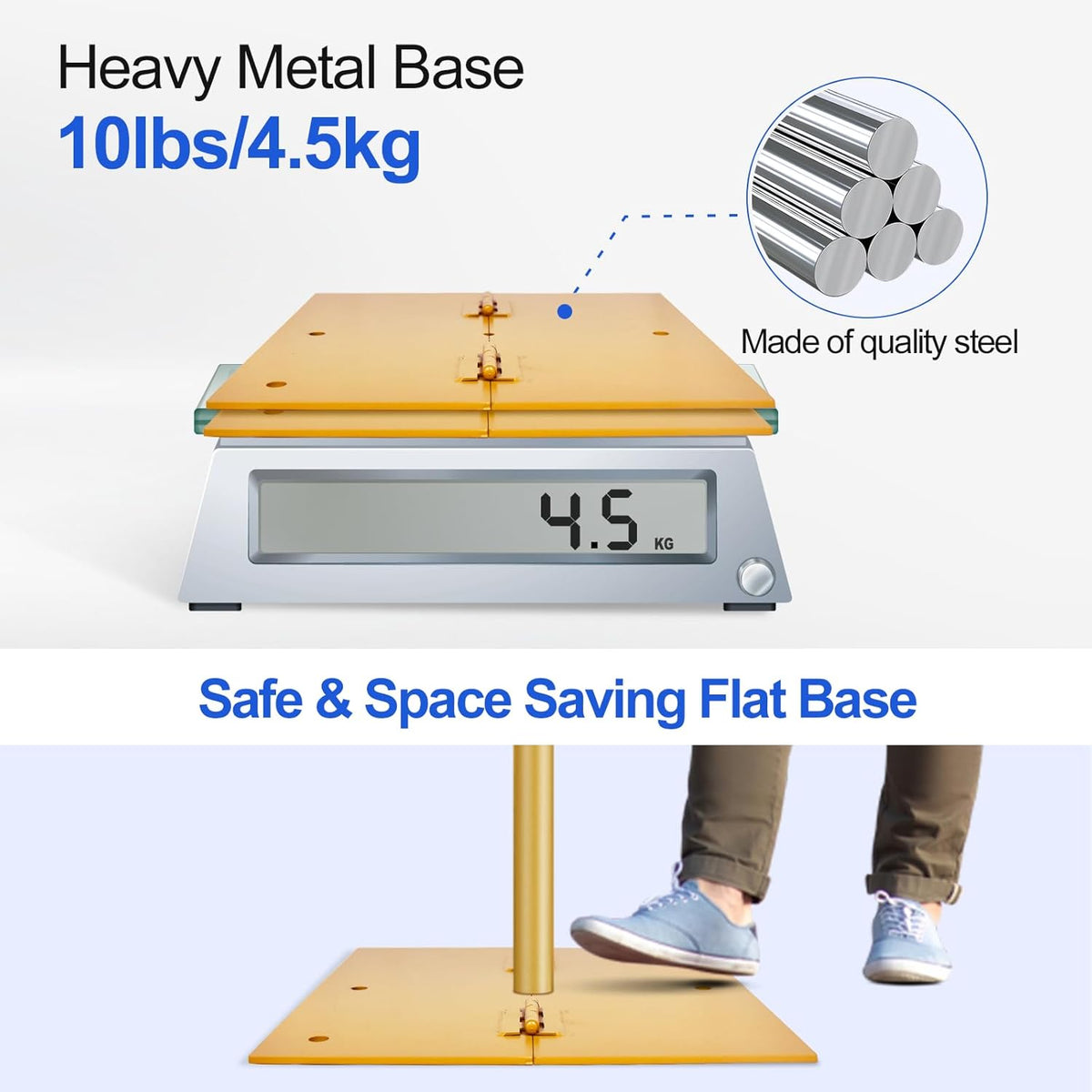 Gold Backdrop Stand 8.5x10ft Adjustable Photo Frame with Steel Base EMART