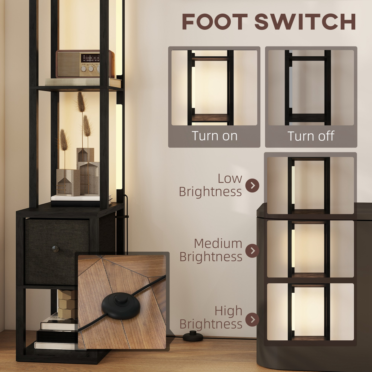 Bathroom Storage Cabinet-White