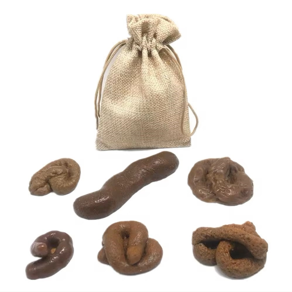 6 Pcs Realistic Soft Fake Dog Poo Joke Gift