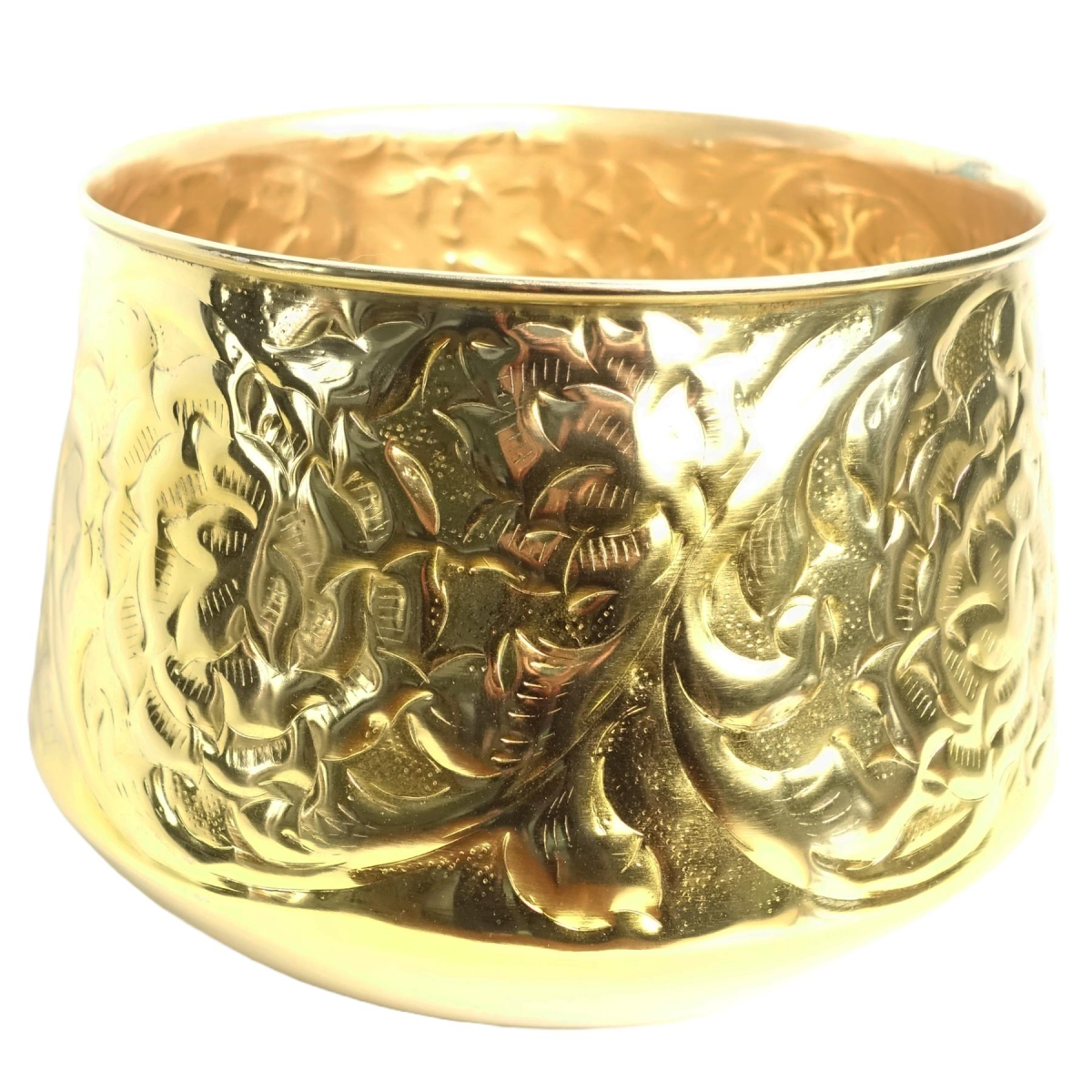 18cm Gold Swirl Metal Planter by Leaf