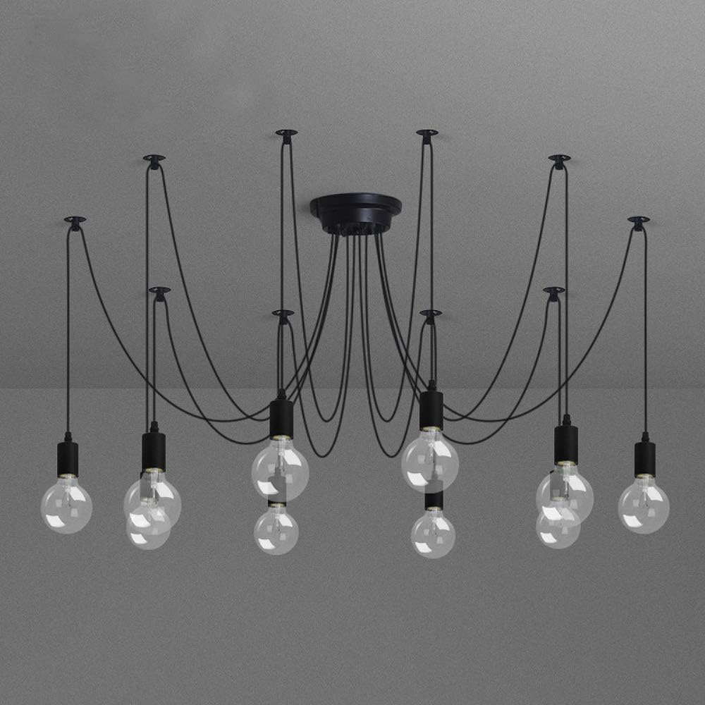 Lightsjoy Spider Pendant Light – 10 Socket Ceiling Lamp for Bedroom or Bar