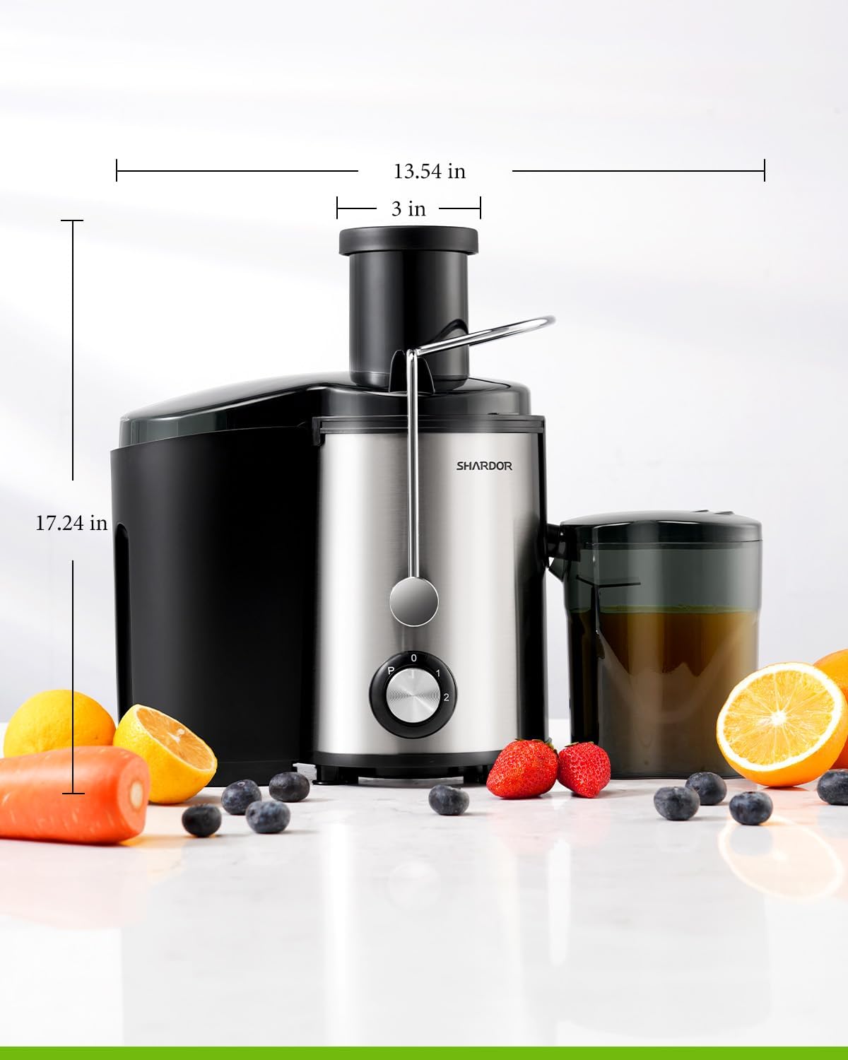 Juicer Machine 800W 3 Speed Control Stainless Steel Extractor SHARDOR