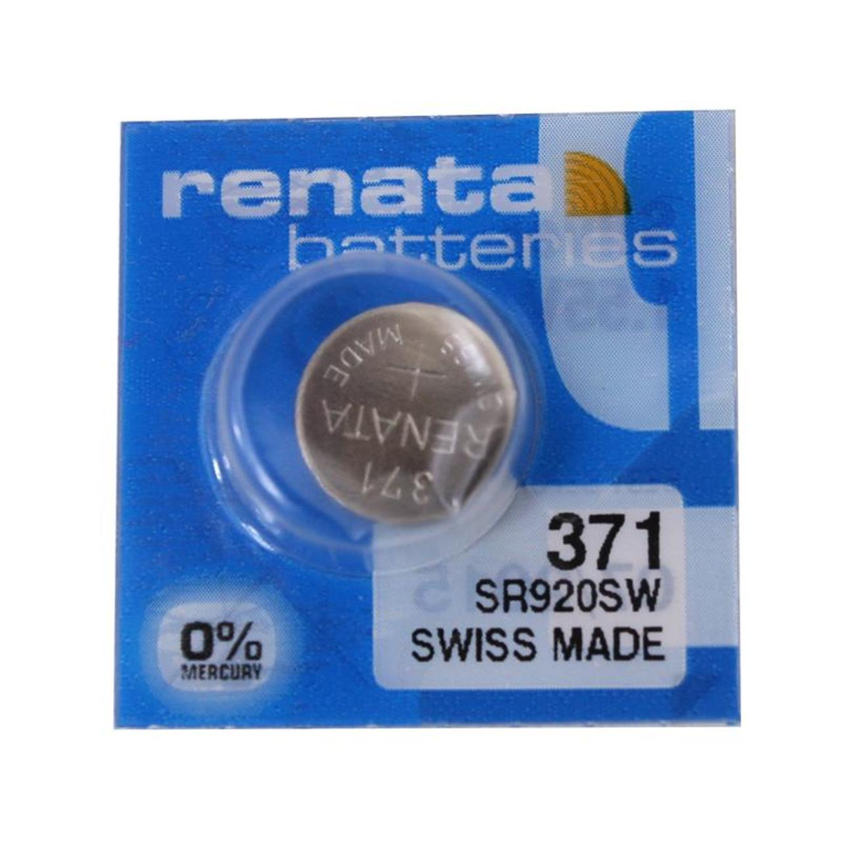 RENATA SP 371 Watch Batteries Pack Of 10