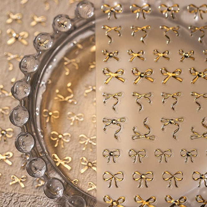 Hello Claws | Tiny Diamond Bowknot Nail Deco Sticker