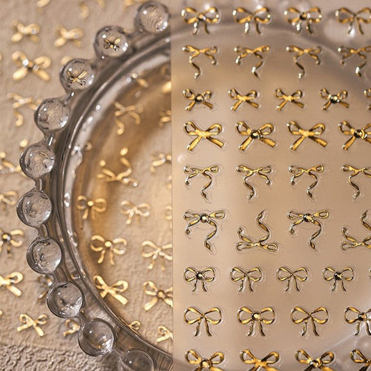 Hello Claws | Tiny Diamond Bowknot Nail Deco Sticker