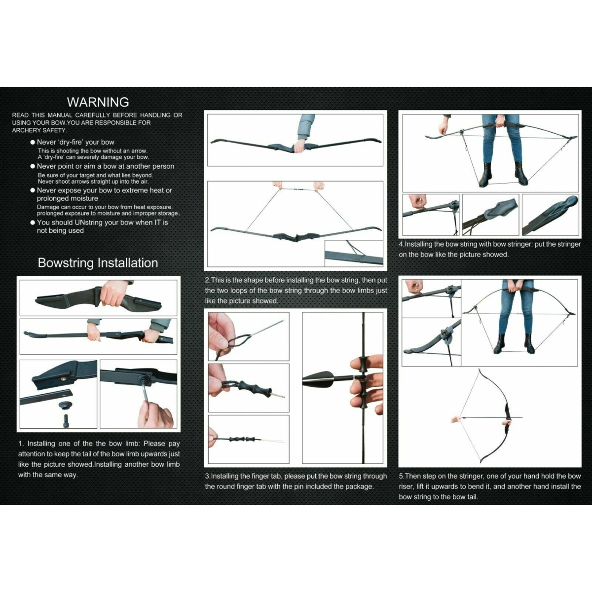 53"Takedown Recurve Bow Fiberglass Arrows Set 40lbs Archery Bow Hunting Shoot UK