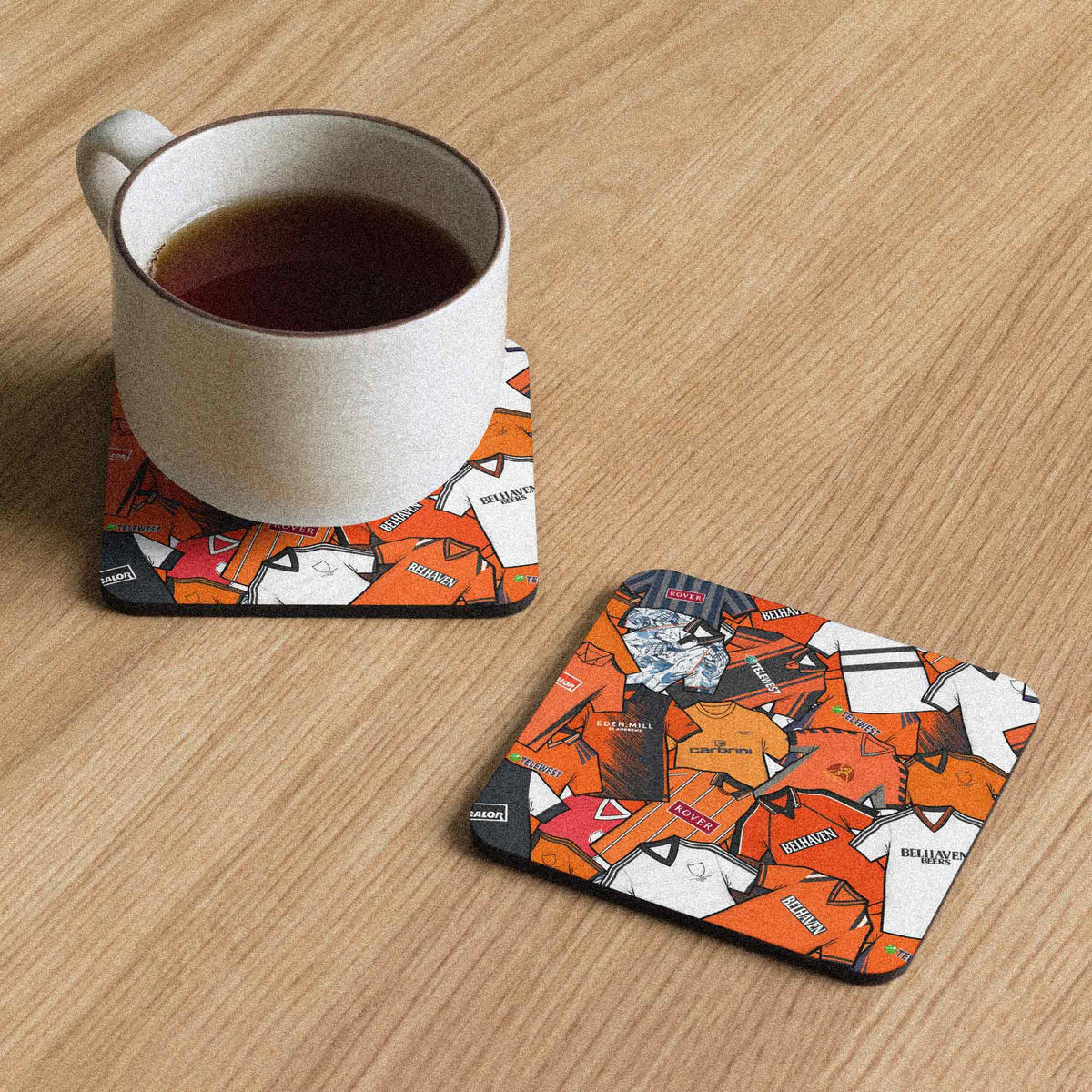 Dundee United Collage Of Retro Shirts Football Coaster