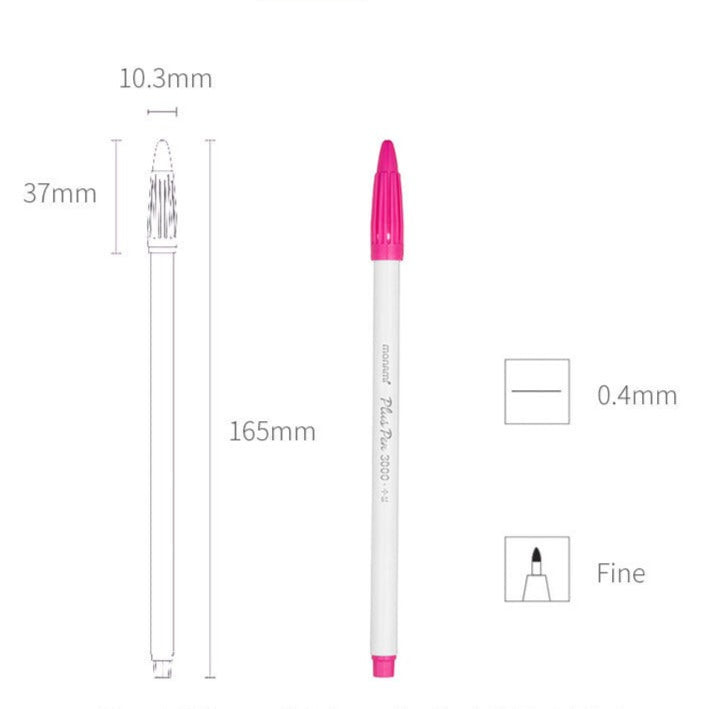 Monami | Plus Pen 3000 Pen Set | 0.4mm Fine Journal Pen