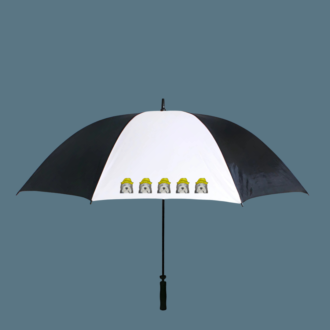 Bearded Collie Golf Umbrella: The Hairicane Handler