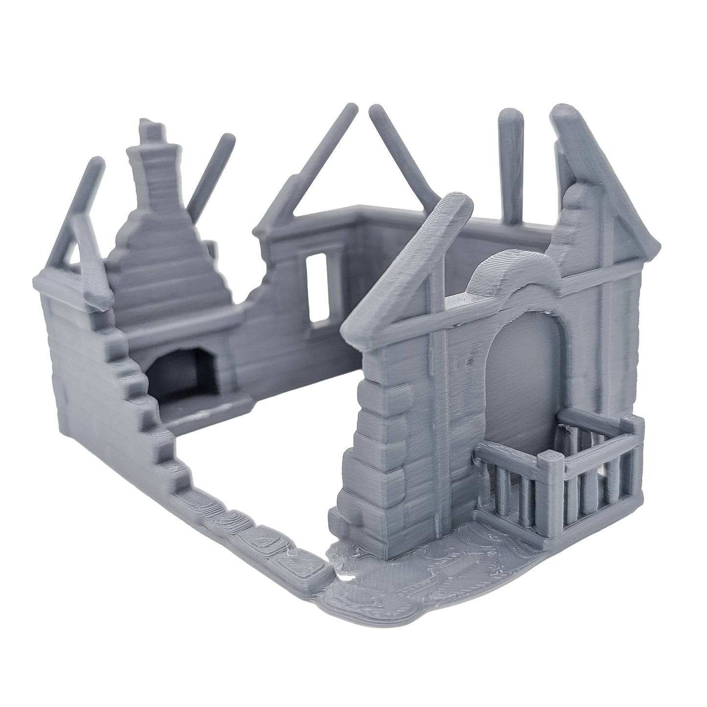28mm Fantasy Village Buildings | DND RPG Scatter Terrain for Wargames