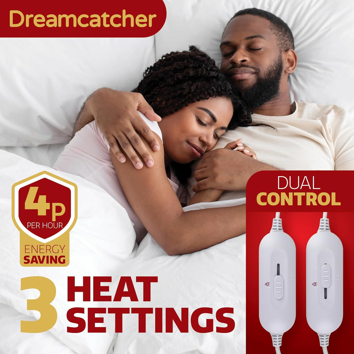 King Size Electric Blanket 203x152cm Soft Fleece Polyester Dreamcatcher