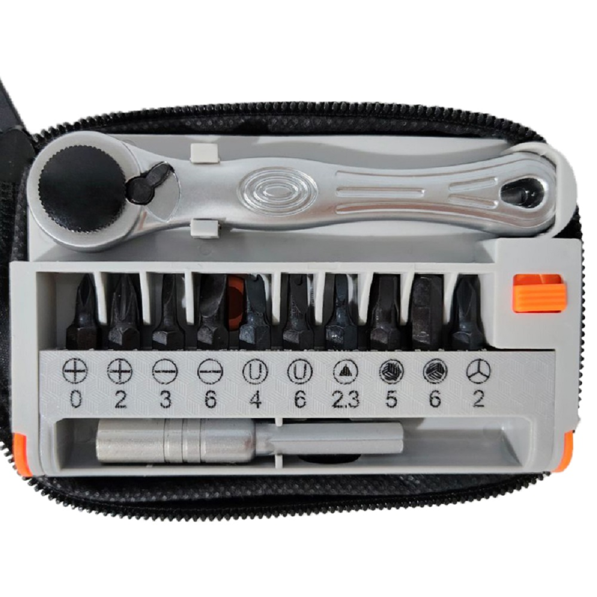 12 in 1 Portable Mini 1/4 Quick Ratchet Socket Wrench & Screwdriver Bits Set Hand Repair Tool