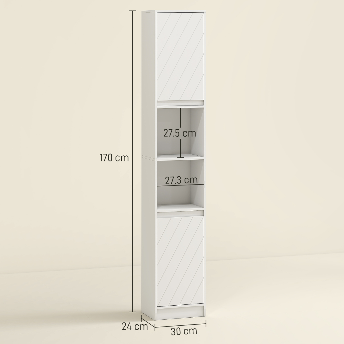 Bathroom Storage Cabinet-White