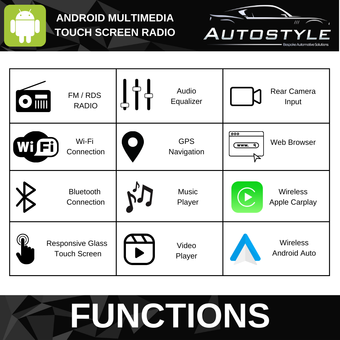 VW Transporter T6 Apple Carplay / Android Auto 9" Stereo Upgrade