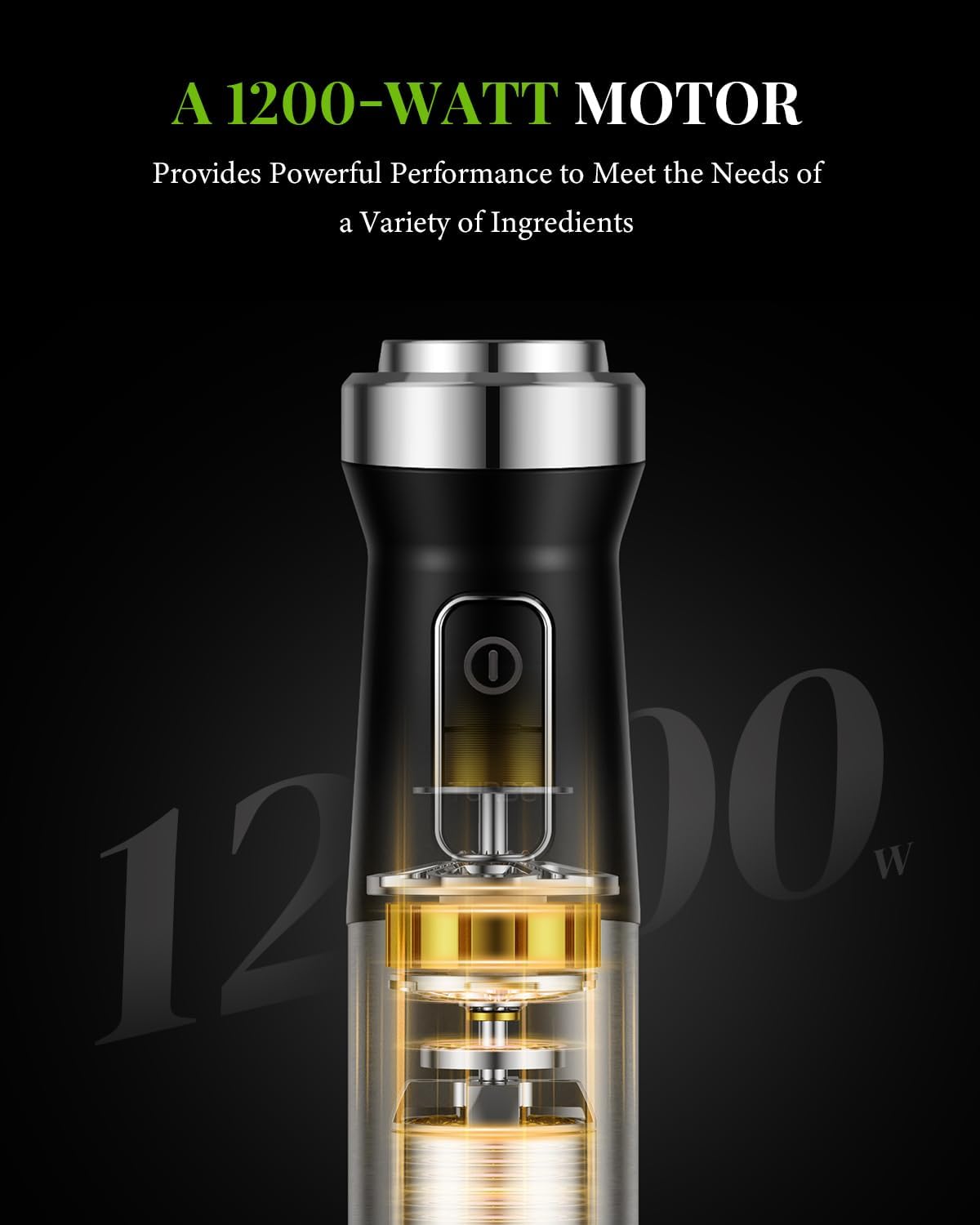 Hand Blender 1200W Stick Blender 6 in 1 Chopper Whisk Turbo SHARDOR