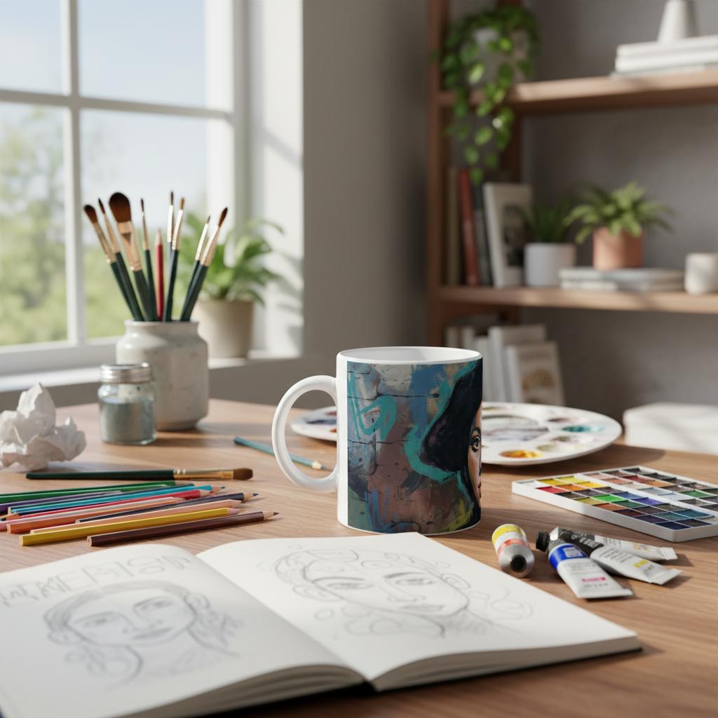 🖌️ Modern Graffiti Art Mug – Classic Masterpiece Reimagined ☕