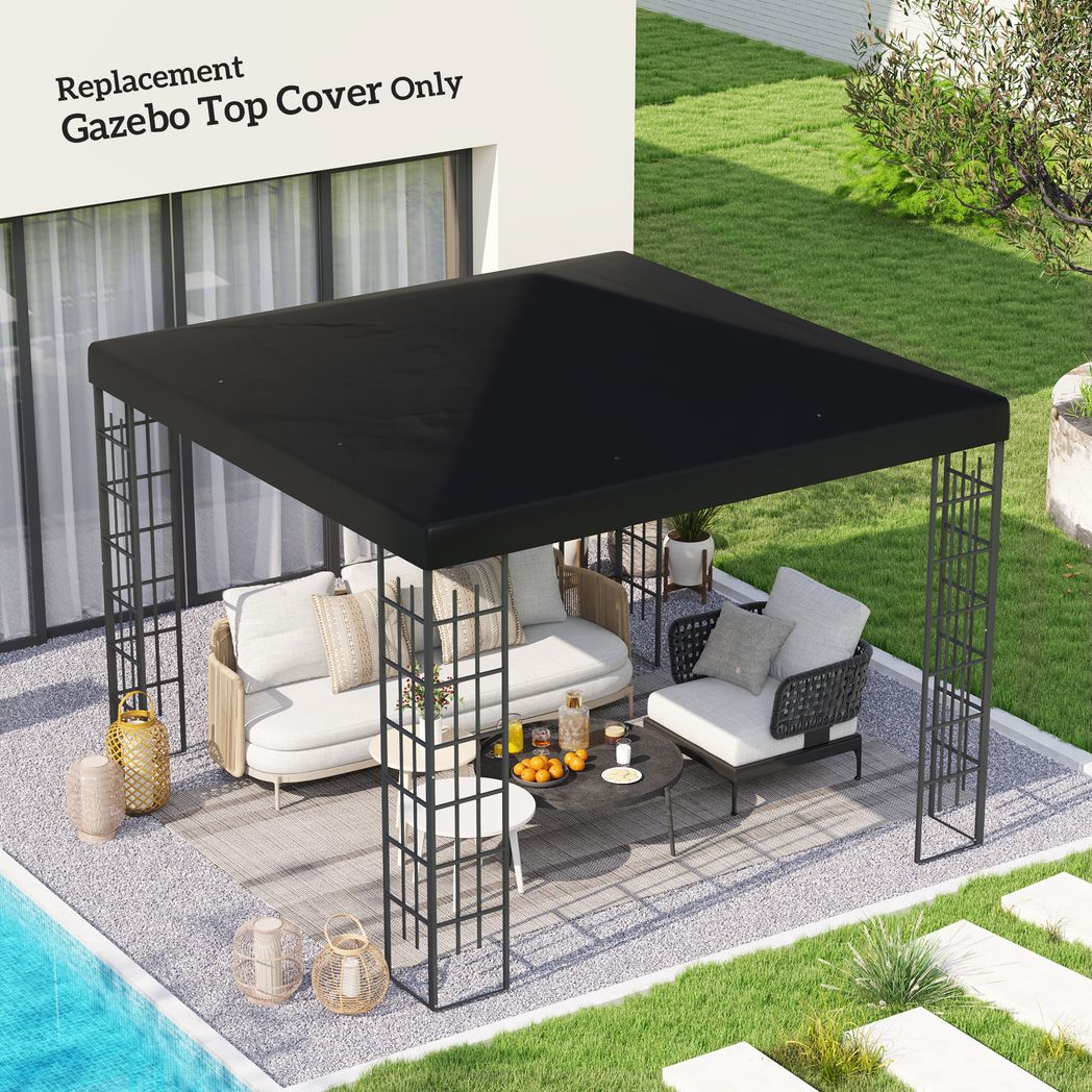 Outsunny 3 x 3(m) Gazebo Canopy Replacement Cover, UPF30+