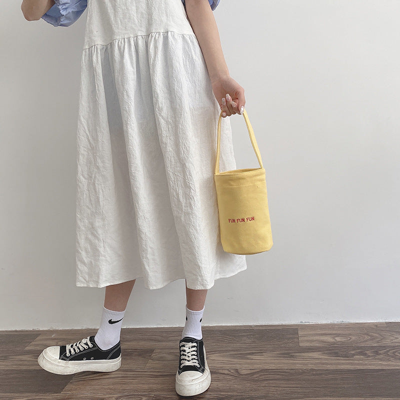 Solid Color Canvas Umbrella Bag