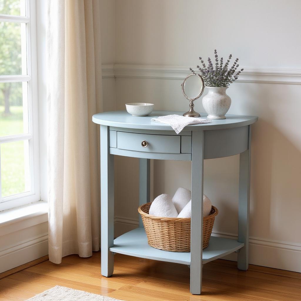 80CM 2 DRAWER SIDE TABLE