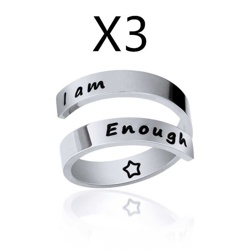 Double opening titanium steel ring