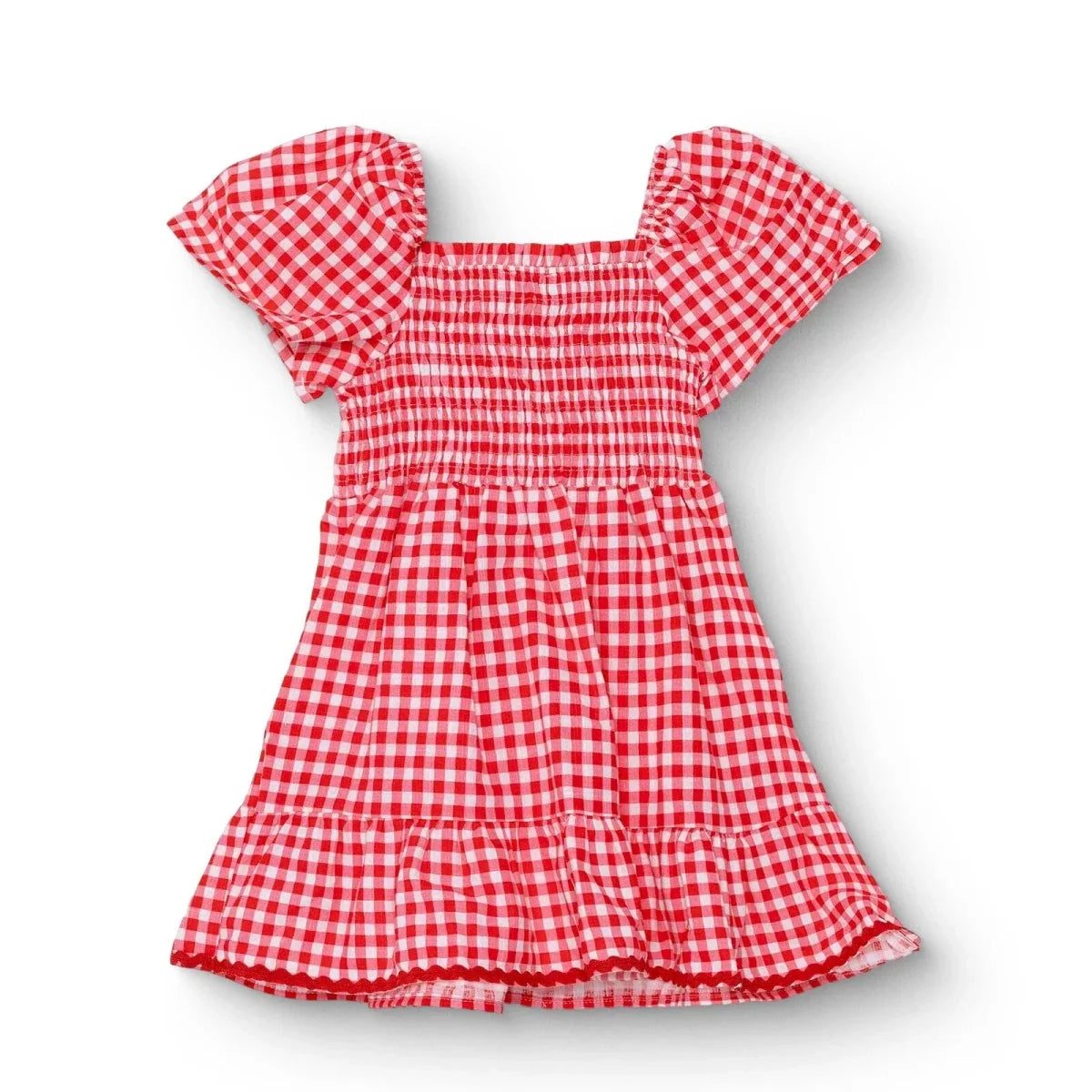 HelloBaby Shaped Neck Short Sleeve Baby Dress (6-9 Months to 4-5 Years)