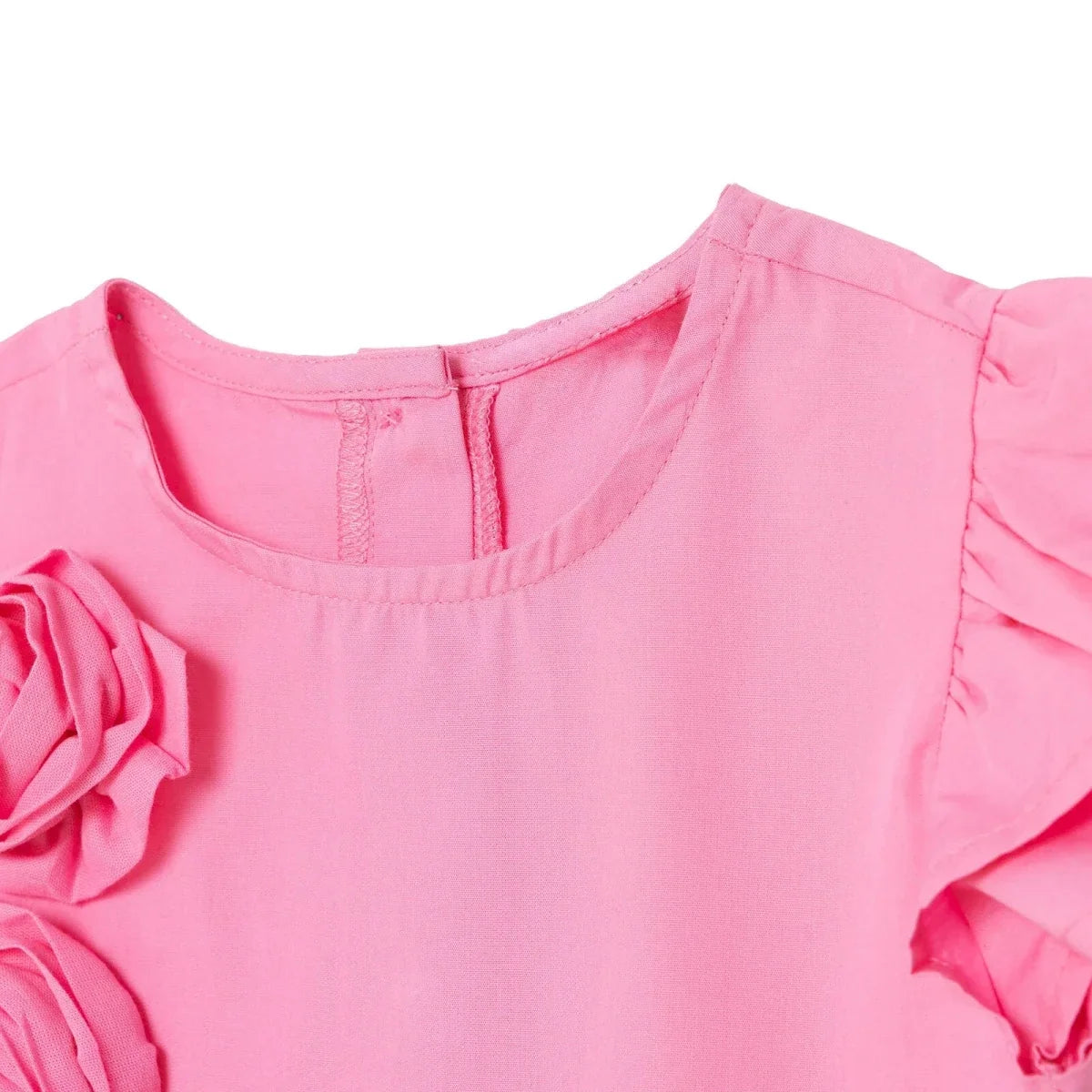HelloBaby Floral Print Crew Neck Short Sleeve Baby Dress (6-9 Months to 4-5 Years)