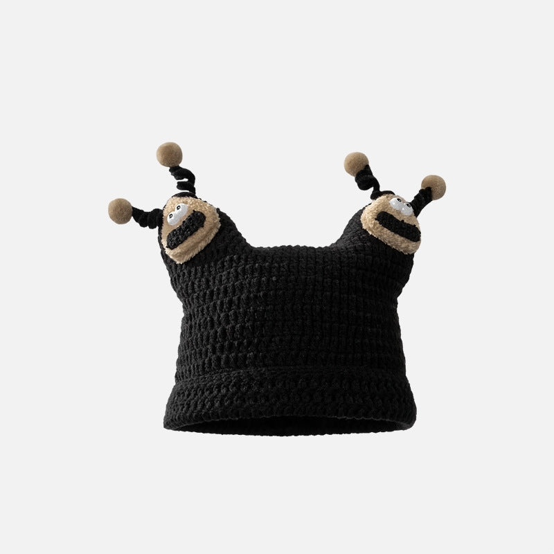 Cute Doll Woolen Cap Female Thermal Knitting