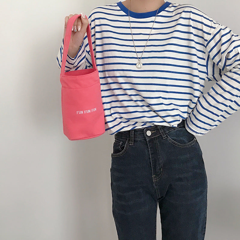 Solid Color Canvas Umbrella Bag